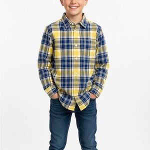 Children's Place Blue and Yellow Plaid Shirt